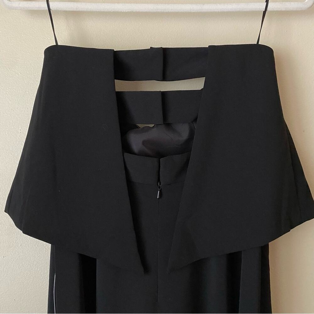 Jay Godfrey | Moore Strapless Ruffle Jumpsuit Wide Leg Cut Out Black Size 2 - Picture 6 of 9